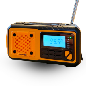 Nødradio med 5 funktioner: Radio, powerbank, solpanel, lommelygte – og håndsving