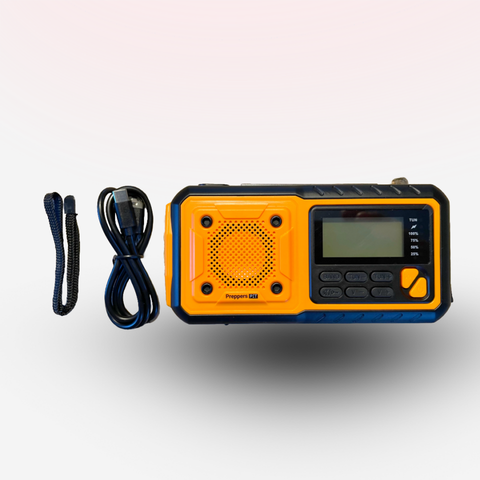 Nødradio med 5 funktioner: Radio, powerbank, solpanel, lommelygte – og håndsving - Billede 2