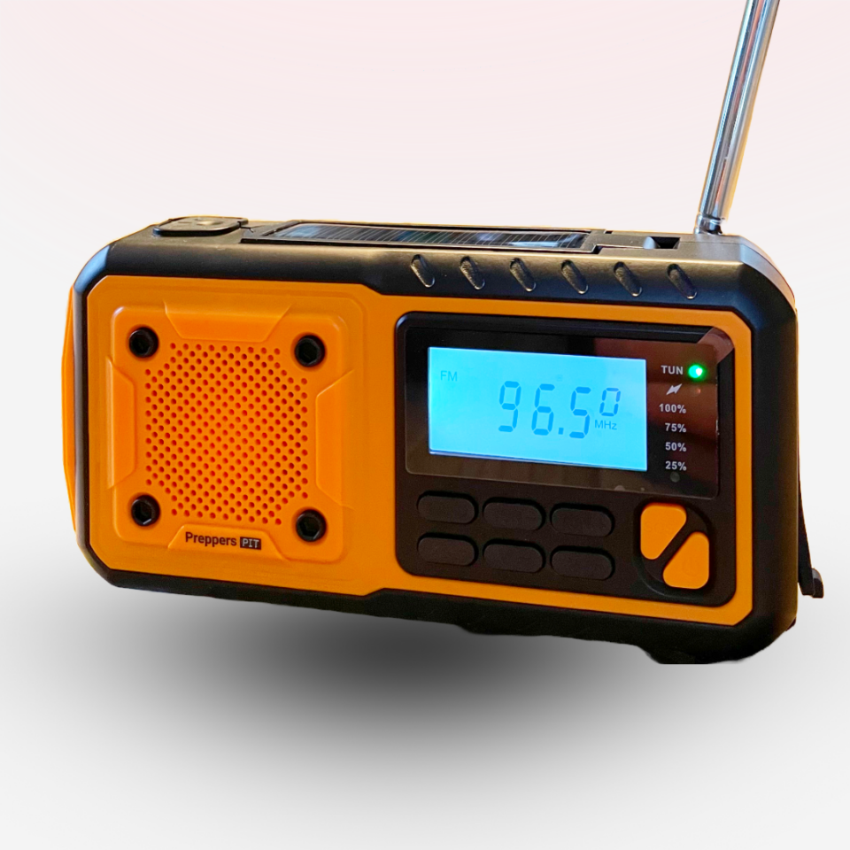 Nødradio med 5 funktioner: Radio, powerbank, solpanel, lommelygte – og håndsving - Billede 9