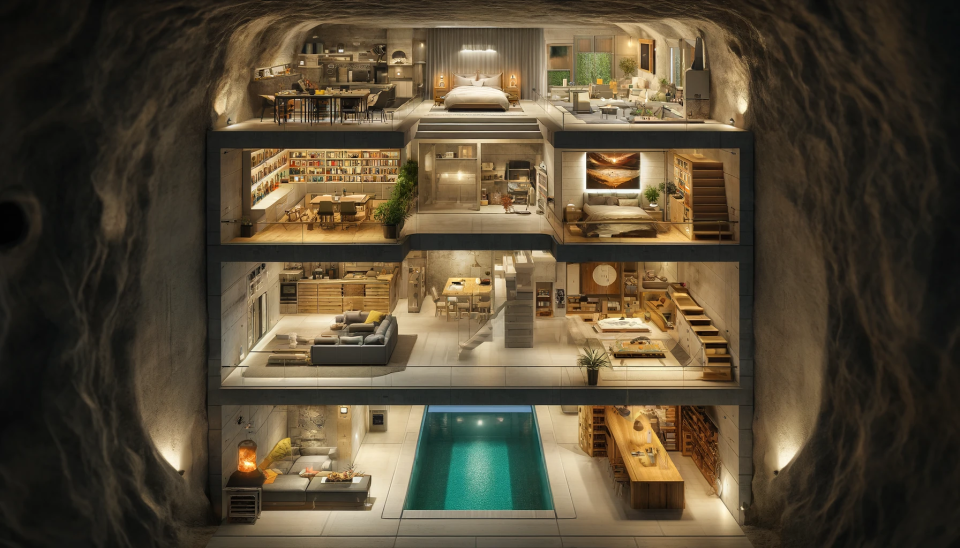 Fire-etagers prepper bunkers fra firmaet SAFE